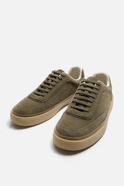 CASUAL LEATHER SNEAKERS - Zara фото 14