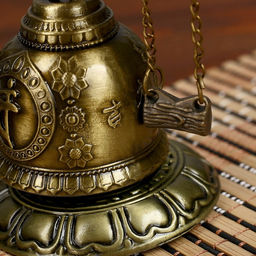 Колокол - гонг металл настольный «Будда», d=4.8 см, 11.2×9.5×9.5 см