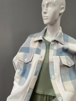 513 Рубашка клетка, флис/голубая клетка - Knitka wear фото 10