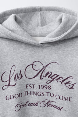 VARSITY DOUBLE HEM HOODIE - Zara фото 3