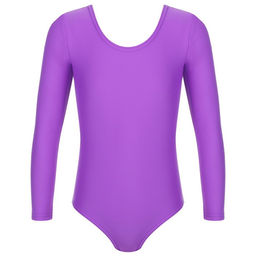 Купальник гимнастический Grace Dance, с длинным рукавом, р. 38, цвет фиолетовый  фото 9