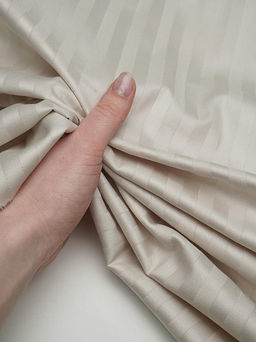 Сатин-страйп цв.Св.бежево-молочный (1см*1см), ш. 2.2м, хлопок-100%, 120гр/м.кв. - Купава фото 5