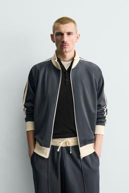 ZIP-UP SWEATSHIRT WITH STRIPES - Zara фото 10