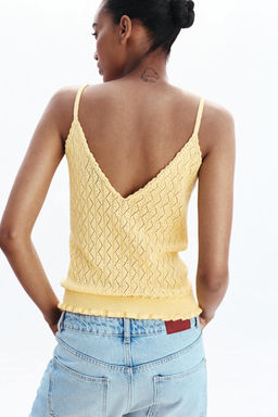 POINTELLE KNIT TOP WITH FRILLS - Zara фото 13
