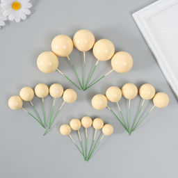 Декор для творчества «Шарики жёлтые», d=2; 3; 3.5 и 4 см, набор 20 шт.