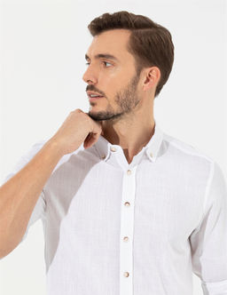 Beyaz Slim Fit Uzun Kollu G_mlek - Pierre cardin фото 2