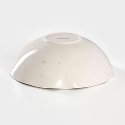 Салатник Доляна Млечный путь, 1.4 л, d=22 см, фарфор, белый в крапинку  фото 3