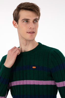 Erkek Regular Fit Bisiklet Yaka Koyu Ye_il Kazak - U.s. polo assn фото 2