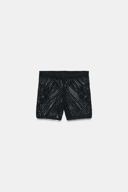 SHORTS PUNTO CALADO / Negro - Zara фото 9