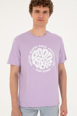 Футболка U.S. Polo Assn сиреневая из хлопка  фото 10
