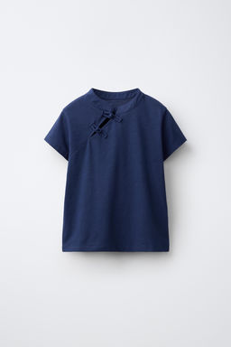 CAMISETA ALAMARES CUELLO MAO / Marino
