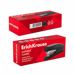 Цена за 12 шт. Степлер №24/6 Half-strip ErichKrause Elegance Classic до 30 листов, черный (в коробке по 1 шт.)