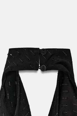 METALLIC THREAD HALTER TOP - Zara фото 9