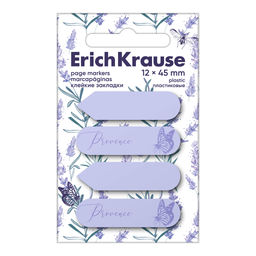 АКЦИЯ СТОК Цена за 24 шт. Клейкие закладки пластиковые ErichKrause Lavender, 12X45 мм, 80 листов