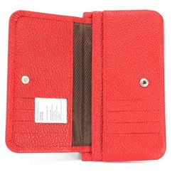 Портмоне женское Croco-ПР-805 натуральная кожа 3 отд, 4 карм, алый флотер (128) 228574  фото 3