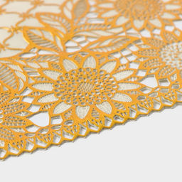 Цена за 12 шт. Салфетка сервировочная на стол «Подсолнухи», 45×30 см, цвет золотой