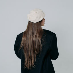 Берет, песочный, р-р 56 см