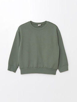 Bisiklet Yaka Basic Uzun Kollu K?z ?ocuk Sweatshirt