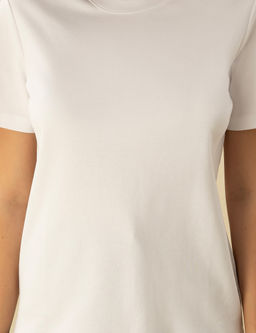 Beyaz Slim Fit Basic Ti__rt