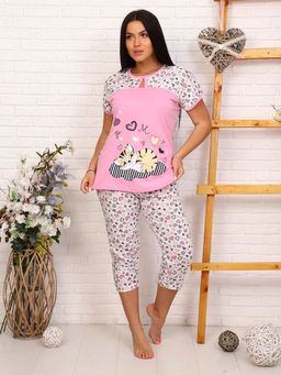 М244 Пижама Мурка (розовый) - Иванушка-трикотаж фото 3