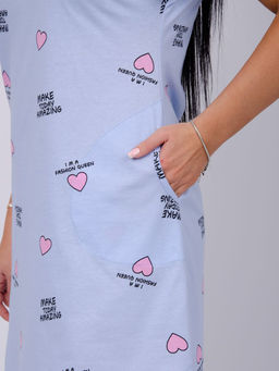 Туника "Душечка" голубая, трикотаж