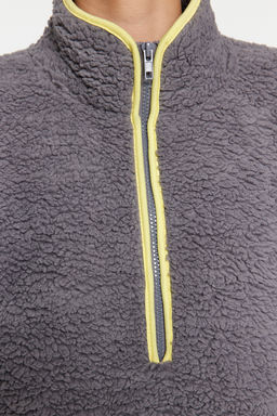 Gri Pelus Orme Spor Sweatshirt THMAW23SW00021