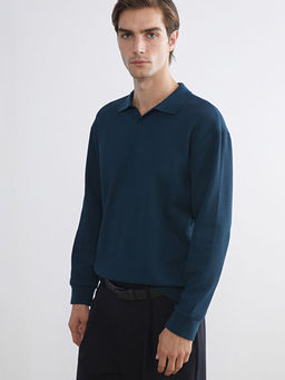 Polo Yaka Erkek Sweatshirt