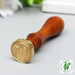 Печать для сургуча с деревянной ручкой «Виноград», 9×2.5×2.5 см