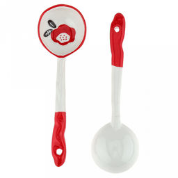 Кармен Ложка фарфоровая 17,1х5,2х2,3см, с деколью, отводка (Китай) Цена указана за штуку. В коробке 2 штуки.