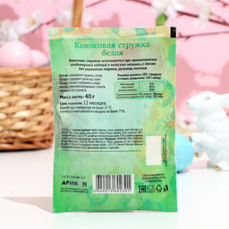 Цена за 3 шт. Кокосовая стружка белая «Preston», 40 г