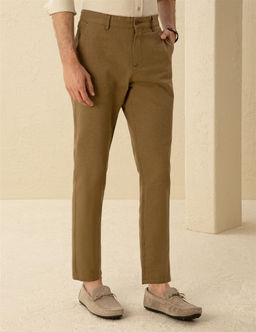Haki Carrot Fit Keten Kar___ml_ Kanvas Pantolon - Pierre cardin фото 2