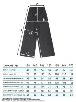 Брюки-палаццо для девочек - Синий мир фото 2