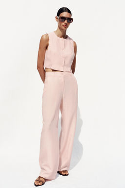 WIDE-LEG TROUSERS WITH DARTS - Zara фото 10