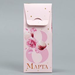 Цена за 5 шт. Коробка складная Самой нежной, 8 марта, 6 х 14.5 х 3.5 см - Дарите счастье фото 3