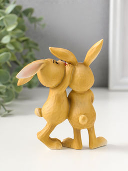 Фигурка полистоун Зайчики с сердечком - хочешь расскажу секрет?, 12.5 см