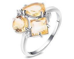 Кольцо, цитрин, Изящество