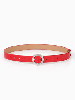 Ремень женский, 1 прокол, 3.5×110 см, без винта, красный