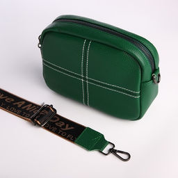 Сумка женская на молнии, цвет зелёный - Simaland фото 5