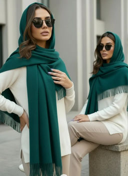 K13275 Палантин 70/180 ТМ_ЗЕЛЕНЫЙ_31