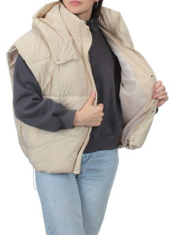 24001 BEIGE Жилет утепленный женский (100 гр. холоффайбер) - Fashion фото 7