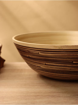 Салатник, 25×25×8 см, бамбук