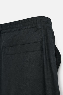 LINEN/VISCOSE OVERSIZE BERMUDA SHORTS - Zara фото 18