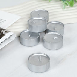 Свеча 12 штук набор Серебро / M-1208 /уп 24/96/711433