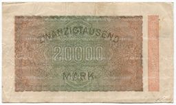 Банкнота 20000 марок 1923 года Германия