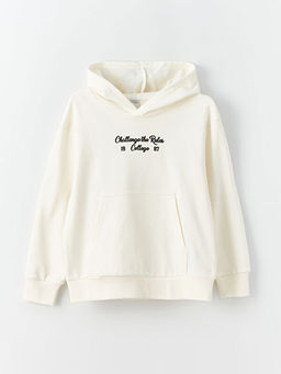 Rahat Kal?p Bask?l? Erkek ?ocuk Hoodie