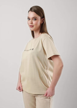 CLE Футболка жен. 256683кдт_п бежевый - Clever wear фото 2