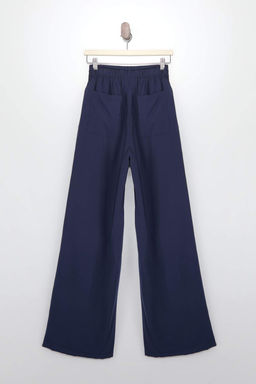 Bej Beli Lastikli Wide Leg/Genis Paca Pantolon TWOSS25PL00123 - Trendyolmilla фото 7