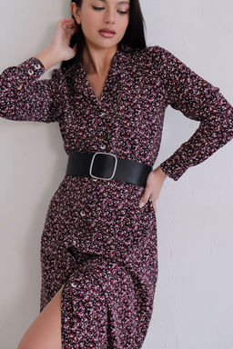 Платье-рубашка с английским воротником принт - Martichelli фото 315