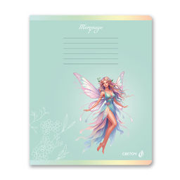 Светоч Т84 Тетрадь ученическая школьная, выборочные блёстки, A5 24 л. на скобе 65 г/кв.м , белизна 100 % 15 шт. клетка 01429 Фея волшебства  фото 6