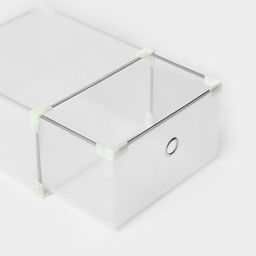 Коробка для хранения обуви выдвижная Доляна Large size, 2133,512 см, 3 шт, цвет белый  фото 7